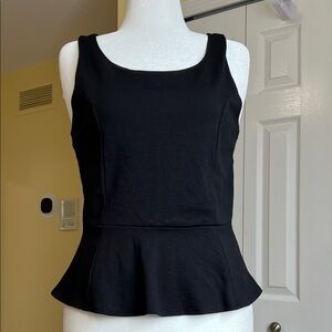 Express Black Peplum Lace Tank Top (L)